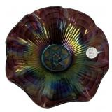 Purple Amethyst Carnival Glass Imperial Star of Da