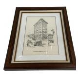 20"h., 15"w Van Antwerp Building 1915 Print