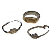 Gruen 10K GF, 2 Bulova 10K Rolled GP Watches