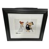 21"h., 23" Flintstones Serigraph Framed