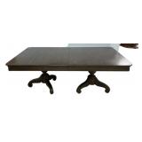 Double Pedestal Dining Table 30"h., 46"d, 76"L