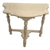 White Depression Era Demilune Wall Table 24"h., 2