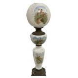 37"h Victorian-era Gone with the Wind lamp