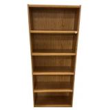 Oak Bookcase 71"h., 29"w