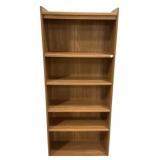 Oak Bookcase 71"h., 29"w