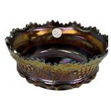 Northwood Grape and Cable Purple Carnival Glass Ma