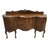 Serpentine Louis XV style sideboard Buffet 71"h.,