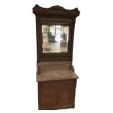 Victorian Washstand with Mirror 80"h., 32"w