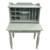 Blue Painted Writing Desk 48"h., 34"w