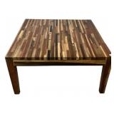solid reclaimed wood Side Table 18"h., 35"w