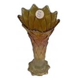 Dugan Carnival Marigold Iridescent Lined Lattice V