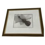 12"h., 16"w Signed Framed Violin Print