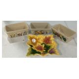 Garden Ridge and Ceramic Dish