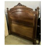 55" French walnut double bed