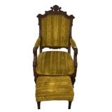 Victorian Eastlake style rotary chair with a match