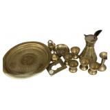 Brass Assorted Chargers, Vases, Cups