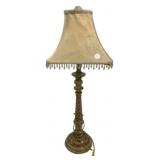 32"h Gold Gilt Candle Stick Desk Lamp