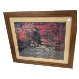24"h,. 27"w Creek Print Framed