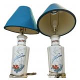 Pair of Ceramic Bird Vase Lamps