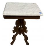 Mid Century Victorian Marble Table 27"h., 20"w