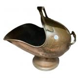 Victorian Copper Helmet Coal Scuttle
