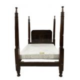 Antique American Empire Four Poster Bed 55"