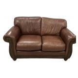 58" Vinyl Two Cushion Loveseat