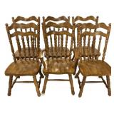 6 Late 20th Century Oak Dining Chairs