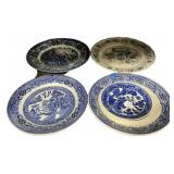 Blue and White Pottery Plates