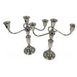 13" Towle Weighted Sterling Candelabras