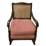 Mid Century Caned Arm Rocking Chair