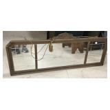 18"h., 50"w French Art Deco style three-panel bu