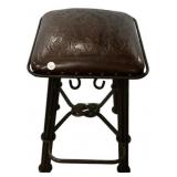Fleur de Lys Iron Counter Stool 23"h., 15"w