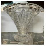 Heavy Crystal Center Vase 9 1/2"