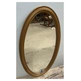 40" Gold Framed Oval Mirror