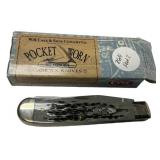 Case XX 6254 SS Trapper Black Pocket Knife
