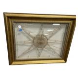22"h., 26"w Framed Geometric Spring Artwork