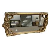 29"h., 15"w Plastic Ornate Gold Mirror