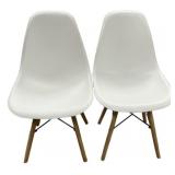 Pair of Costway Mid Century Style Dining Chairs