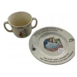 Bunnykins Cup and Plate