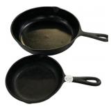 Two Cast Iron Skillets