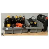 Group of Battery Drills and Chargers