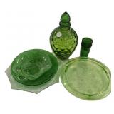Honeycomb Decanter Bottle and Depression Plates