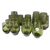 Libbey Tempo avocado green glass tumblers