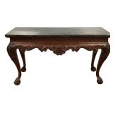 Georgian style mahogany console table 35"h., 60"