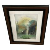25"h., 21"w Signed P.C. Cockman 3/50 Framed