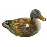 Portugal Ceramic Duck Tureen 12"w