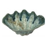 McCarty Pottery Large Jade Sea Shell bowl 5"h., 1