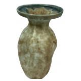 13" McCarty Large Dirty Jade Pinched Vase