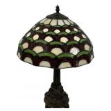 20"h Tiffany style stained glass table lamp